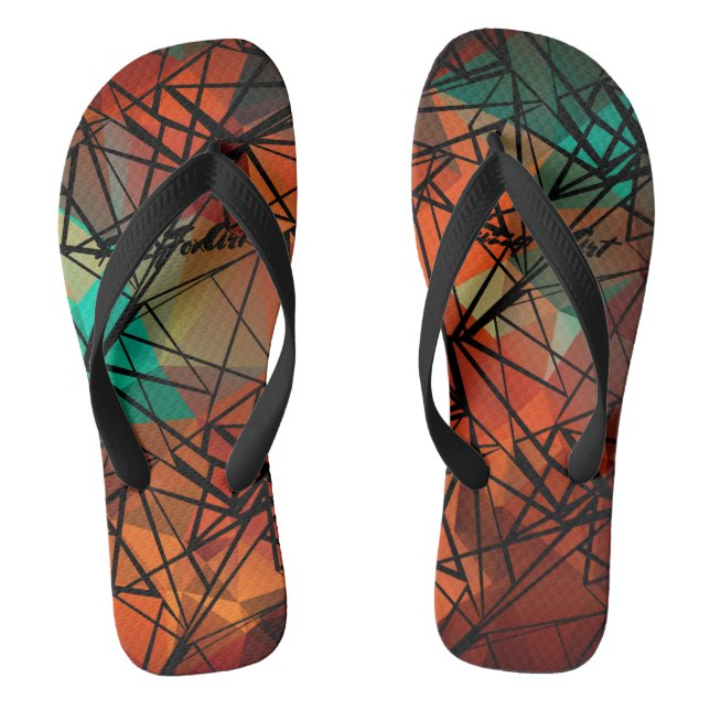 FuzzyFoxArt , polygon Thongs (Footbed)
