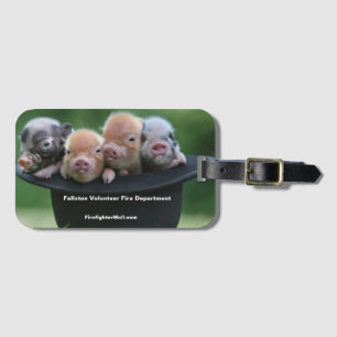 FVFD Pigs In A Hat Bag Tag