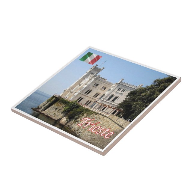 FVG019 MIRAMARE, Castle, Italy, Ceramic Tile (Side)