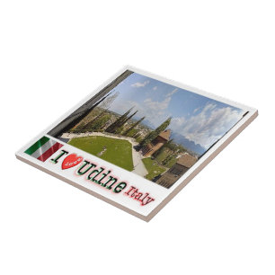 FVG023 UDINE I Love, Castle, Italy, Ceramic Tile