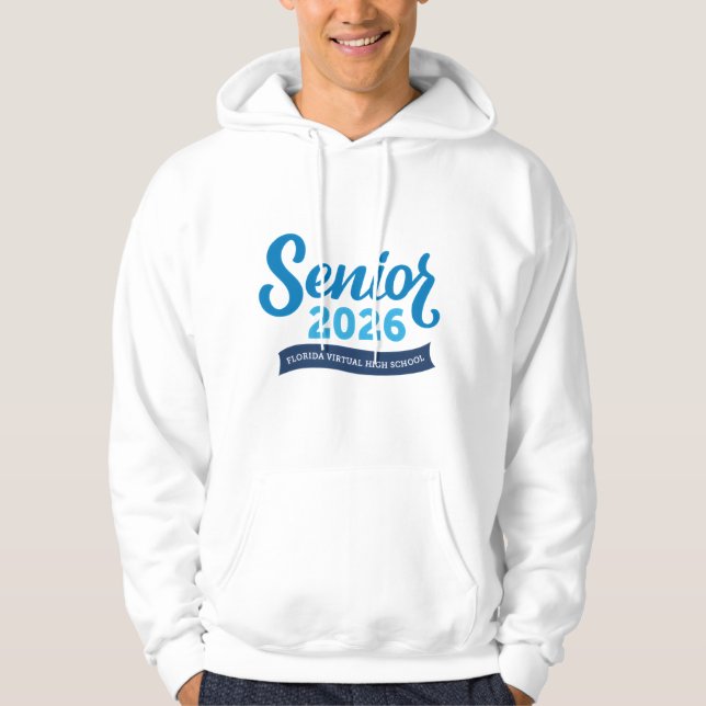 FVHS Senior 2026 Hoodie (White) (Front)