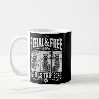 Fvibesl Girls Trip 2026 Funny Racoon Vacation Coffee Mug