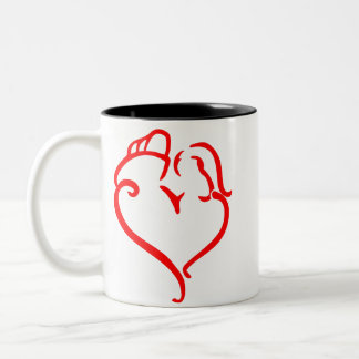 FW6 | Firefighter Couple Two-Tone Coffee Mug