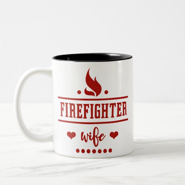 FW7 | Firefighter Wife Two-Tone Coffee Mug (Left)