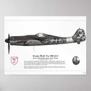 Fw 190 D-9 (Oskar Romm) Poster