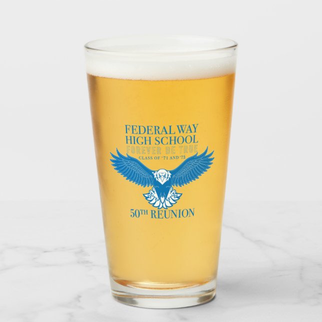 FWHS 50th Glass Tumbler (Front Filled)