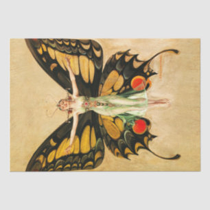 FX Leyendecker Butterfly Decoupage Art Deco  Tissue Paper