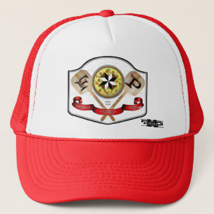 FXPizza TL Blk w wht BG, FXP LOGO w dot com 1 Trucker Hat