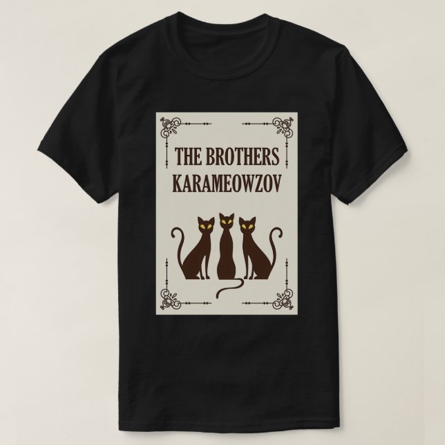 Fyodor Dostoevsky Cat Parody T-Shirt (Design Front)