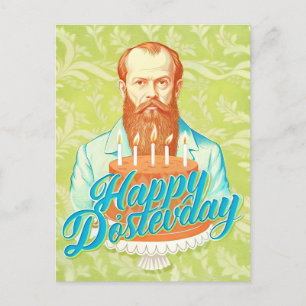Fyodor Dostoevsky - Happy Birthday Holiday Postcard