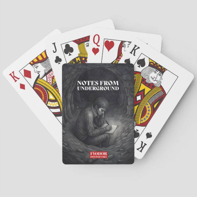 Fyodor Dostoevsky quote Russian writers Playing Cards (Back)