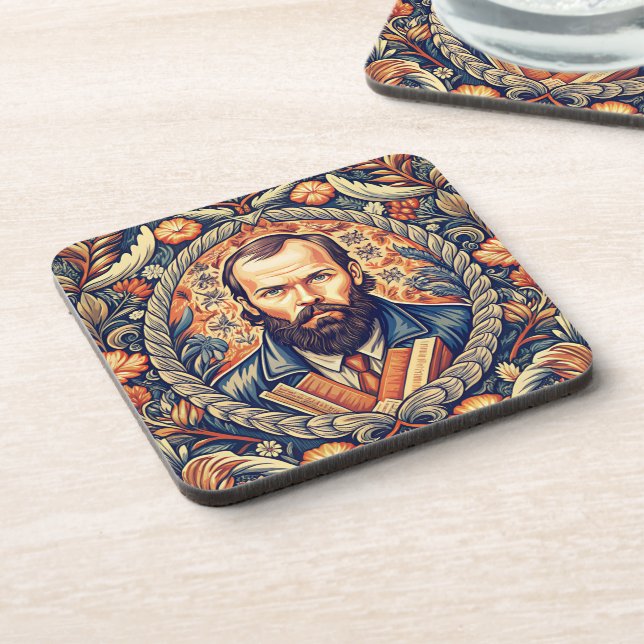 Fyodor Dostoyevsky - Russian Literature Coaster (Left Side)