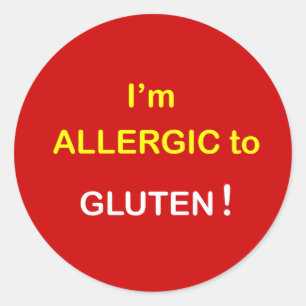 g2 - I'm Allergic - GLUTEN. Classic Round Sticker