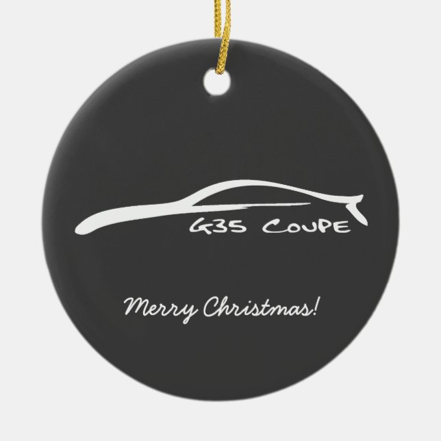 G35 Coupe Brushstroke Christmas Ornament (Front)