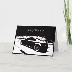 G35 Coupe Car themed Birthday Card
