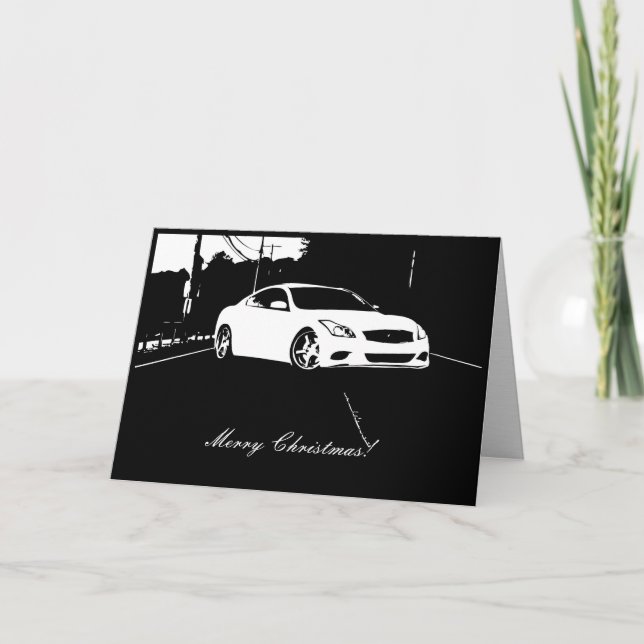 G35 Coupe Car themed Christmas Card (Front)