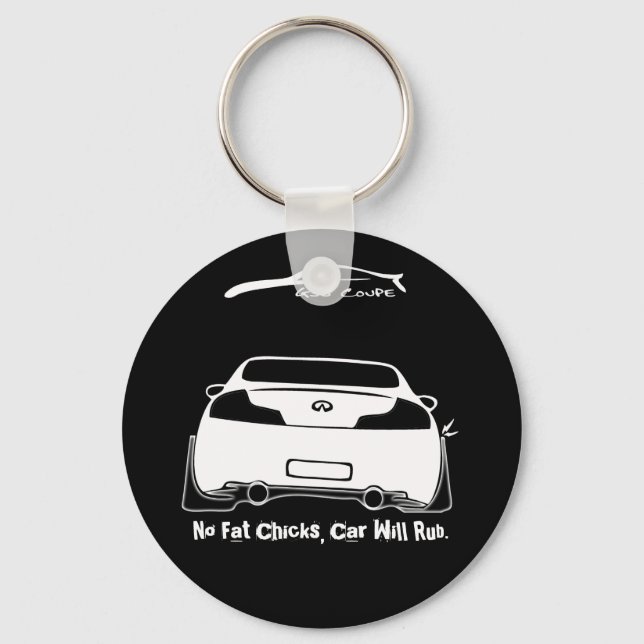 G35 No Fat Chicks, will rub key chain (Front)