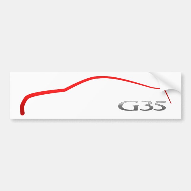 G35 Outline Bumper Sticker (Front)