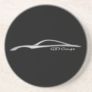 G37 Brushed Aluminium Silhouette Coasters