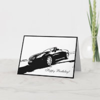 G37 Convertible Car themed Birthday Card
