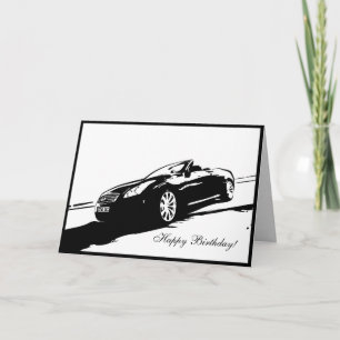 G37 Convertible Car themed Birthday Card