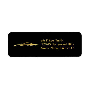 G37 Coupe (Gold) Return Address Label