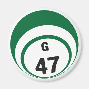 G47 bingo ball fridge magnet