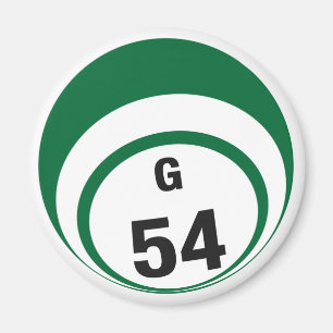 G54 bingo ball fridge magnet