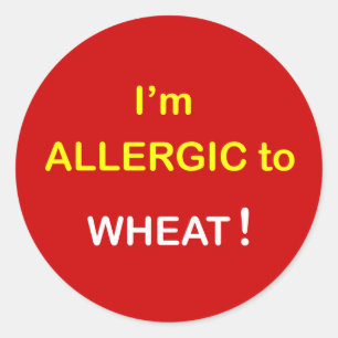 g8 - I'm Allergic - WHEAT. Classic Round Sticker