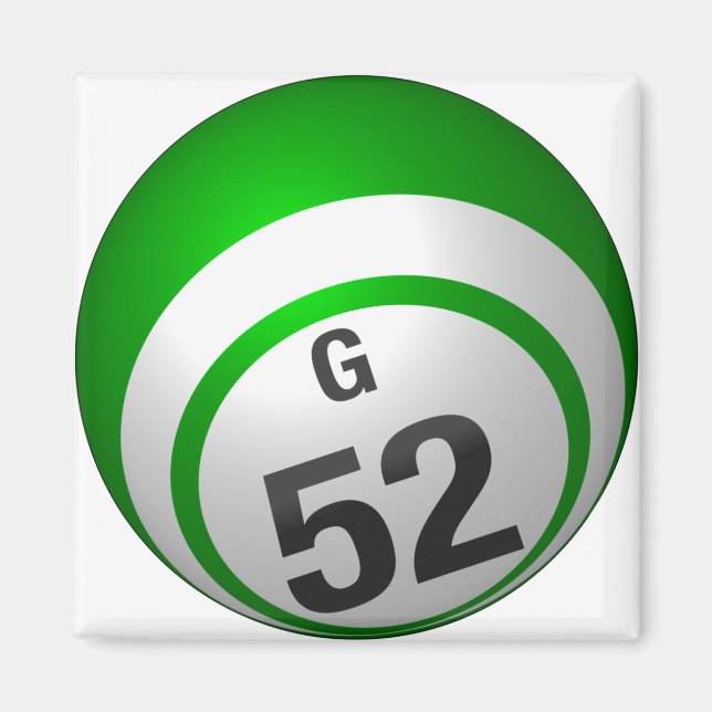 G 52 bingo ball magnet (Front)