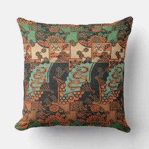 G.A. Audsley Asian Fan Pattern Cushion