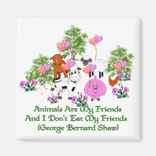 G. B. Shaw Vegetarian Quote Magnet