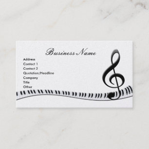 G-Clef & Music Notes Business Cards