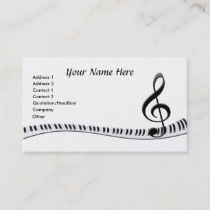 G-Clef Piano Keyboard Business Card