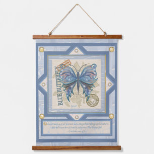 G Creation Office blue butterfly Hanging Tapestry