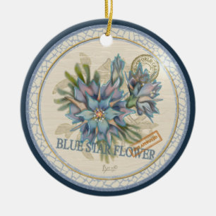 G Creation Office blue flower Ceramic Ornament