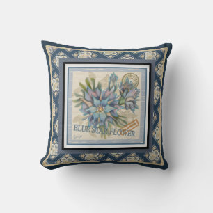 G Creation Office blue flower Cushion