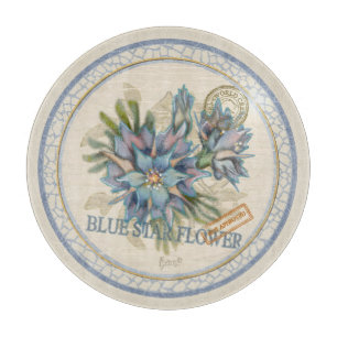 G Creation Office blue flower Cutting Board