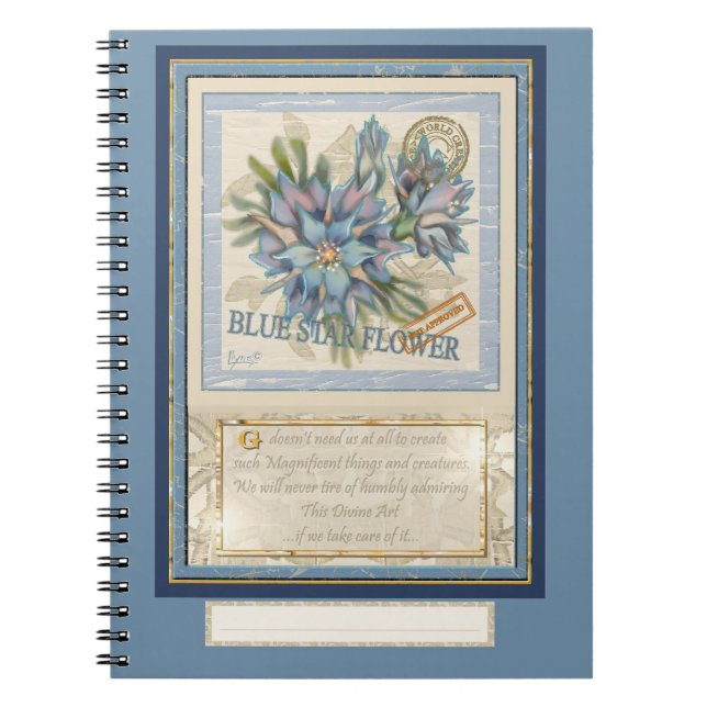 G Creation Office blue flower Notebook (Front)