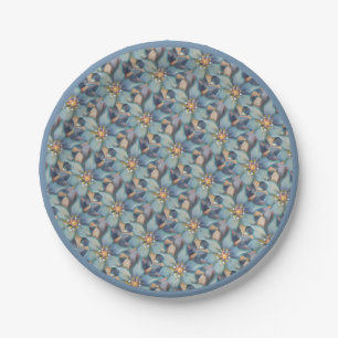 G Creation Office blue flower Paper Plate