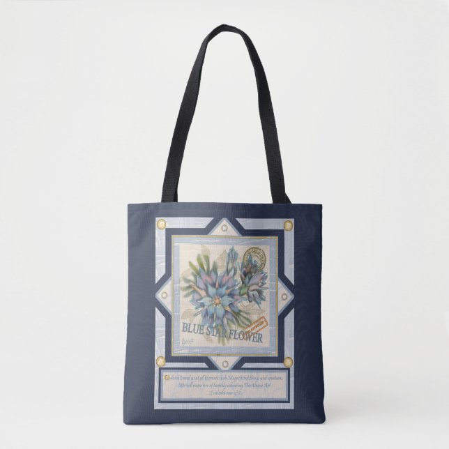 G creation Office blue flower Tote Bag (Front)