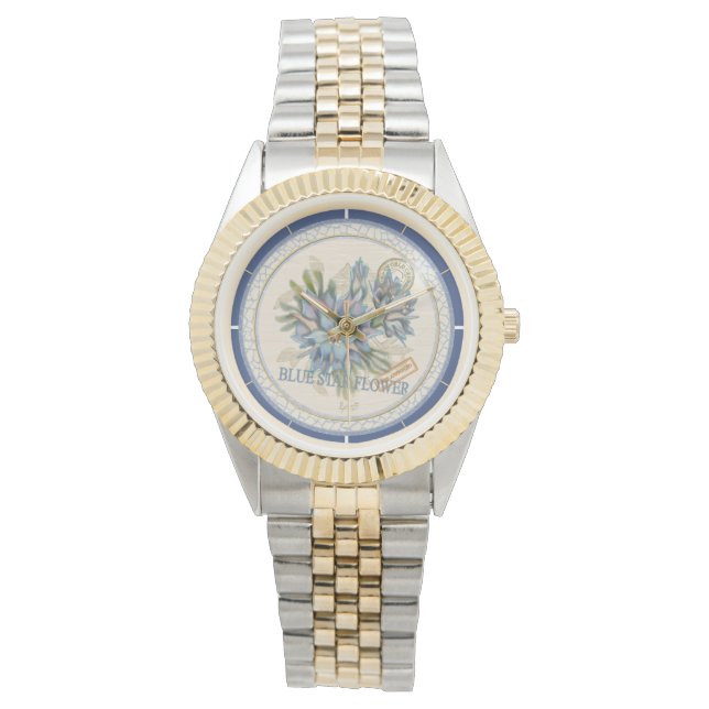 G Creation Office blue flower Watch (Front)