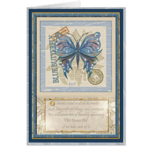 G Creation Office butterfly blank card