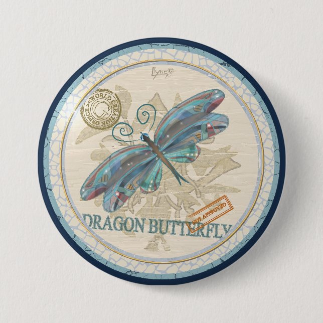 G Creation Office dragonfly 7.5 Cm Round Badge (Front)