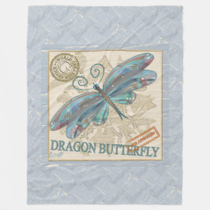 G Creation Office dragonfly Fleece Blanket