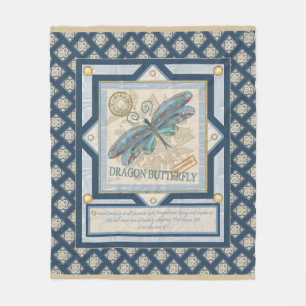 G Creation Office dragonfly Fleece Blanket