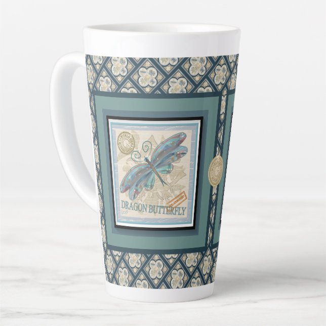 G Creation Office dragonfly Latte Mug (Left Angle)