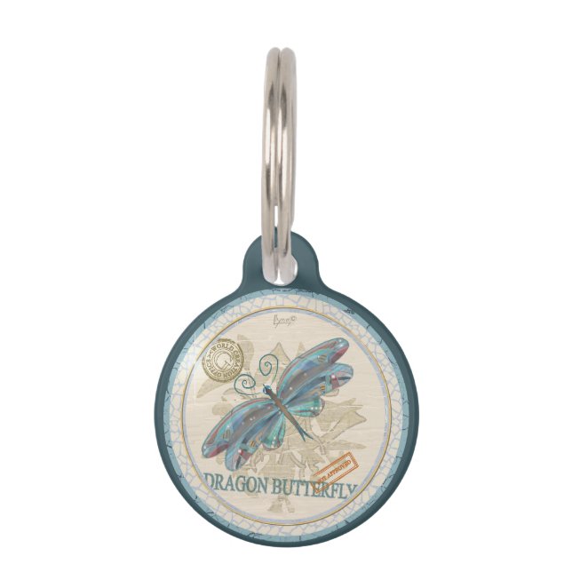 G Creation Office dragonfly Pet Tag (Front)