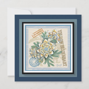 G Creation Office yellow flower blank card