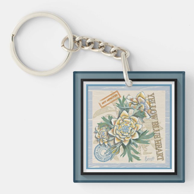 G Creation Office yellow flower Key Ring (Front)